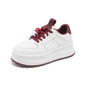 JOSINY Кроссовки для скейтбординга женские, низкие, бежево-красные/экрю