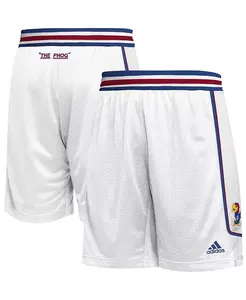 Мужские баскетбольные шорты Kansas Jayhawks Swingman Replica белого цвета adidas