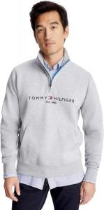 Мужская адаптивная толстовка Tommy Hilfiger с застежкой-молнией на четверть оборота и удлиненным бегунком, Grey Heather