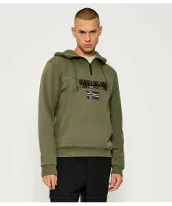 Бордовая толстовка Relaxed fit Napapijri, зеленый