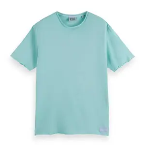 Футболка с коротким рукавом Scotch & Soda Raw Edge Relaxed Fit, синий
