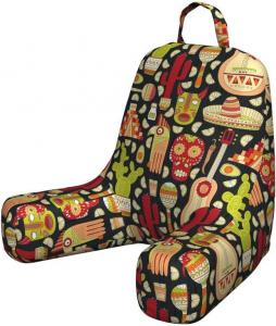 Наволочка для подушки Lunarable Cinco De Mayo с рисунком, изображающим элементы мексиканской культуры, такие как тако с текилой, ацтекский череп и сомбреро, мягкая набивная наволочка для кровати, маленький размер, разноцветная., Multicolor