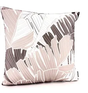 Декоративная подушка Heimtexland для улицы 45x45 с наполнителем Garden Lounge, водоотталкивающая, водостойкая, устойчивая к погодным условиям, садовая подушка с принтом, тип 906, лист, бежевый heimtexland