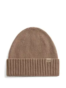 Комплект из шапки бини и шарфа Woolrich, коричневый