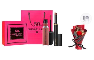 Жидкая помада блеск для губ black pink коробка+сумка для покупок MAC, 997 Almond белый коричневый Set+Lipstick #893 Sweet Cinnamon Set+розовый Bouquet