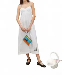 Платье-миди Katerina из хлопкового поплина кремового цвета Alemais