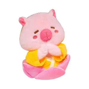 Плюшевая кукла Zen Capybara, The Gentle Capybara Dolls высотой 22 см Brangdy, розовый