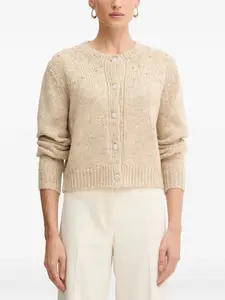 Кардиган с украшенными пуговицами Fracomina, нейтральный