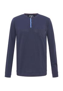 Рубашка для сна, воротник Henley, однотонная, мужская JOCKEY, темно-синий