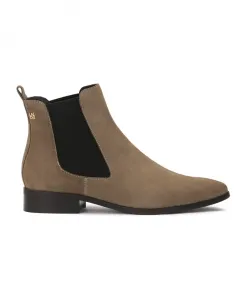 Серо Коричневые замшевые лоферы Kazar, бежевый