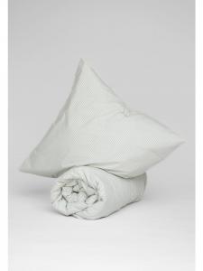 Mela Комплект постельного белья из перкаля, модель MAJULI, полоски цвета тимьяна - натуральные белые полосы