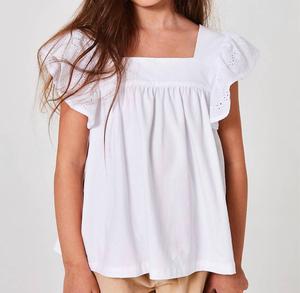 Блузка Angel с рюшами в белом цвете KIDS ON THE MOON