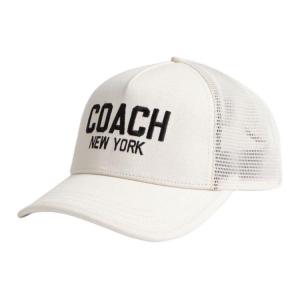COACH Хлопковая бейсболка женская белая, White