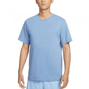 Nike Мужская синяя футболка Dri Fit с круглым вырезом