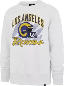 Мужская белая толстовка с круглым вырезом '47 Los Angeles Rams Shader