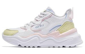 Кроссовки женские Lifestyle Low-Top белый/зеленый/розовый Qiaodan