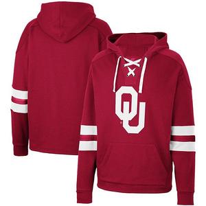 Мужской малиновый оверсайз пуловер Oklahoma Sooners с капюшоном Colosseum