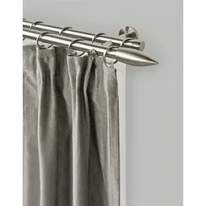 Карниз для штор GARESA "CARTOUCHE", 1 направляющая, желаемая длина, комплект для штор, выдвижной, настенный монтаж, имитация нержавеющей стали, цвет edelstahlfarben