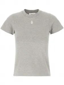 Хлопковая футболка Alexander McQueen, серый