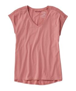 Футболка женская с V-образным вырезом и коротким рукавом L.L.Bean