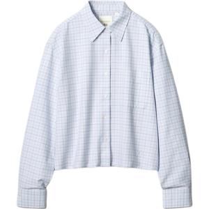 Uniqlo Женская рубашка с бирюзовым отворотом