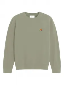 Свитшот с мотивом лисы Maison Kitsuné, зеленый