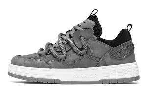 Warrior Увеличение роста, износостойкие, легкие и дышащие низкие кеды для скейтбординга унисекс, темно-серый черный (с флисовой подкладкой)