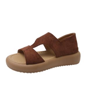 KLAOSD Женские сандалии с одной застежкой коричневые, цвет Brown