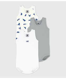 Боди без рукавов с принтом кошки (комплект из 3 штук)