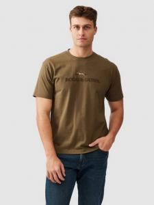 Футболка The Peaks Logo из хлопка Rodd & Gunn, Olive