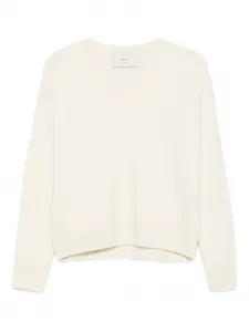 Свитер с V-образным вырезом AMI Paris, нейтральный