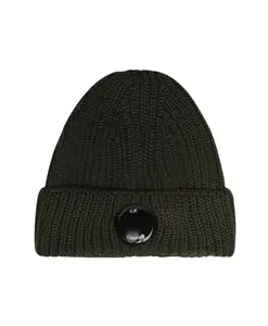 Шерстяная шапка с логотипом C.P. Company, зеленый