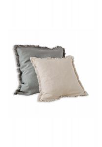 Комплект из 2 чехлов на подушки Quebo серого/бежевого цвета Loberon, размер: ширина 50см, высота 50см.