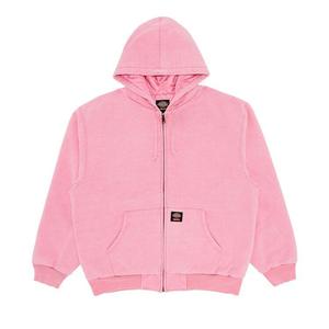 Толстовка Supreme x Dickies Quilted Lined Zip Up Hooded Sweatshirt Dusty Pink, розовый