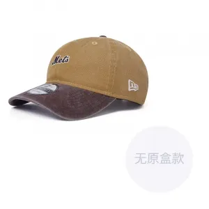 New Era Хлопковая бейсболка унисекс коричневая, Brown