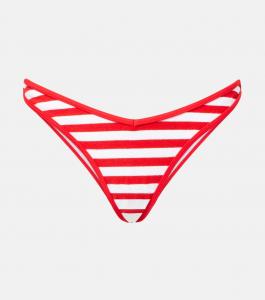 Бикини-трусики Vera в полоску из махровой ткани Jade Swim, Red Stripe