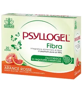 Psyllogel Fibra 20 пакетиков со вкусом кровавого апельсина, Добавка для здоровья кишечника