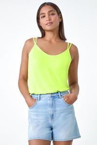 Однотонный эластичный жилет с двойными бретелями Roman, зеленый