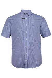 Клетчатая рубашка JP1880 Comfort fit Button Up Shirt, цвет light blue/dark blue