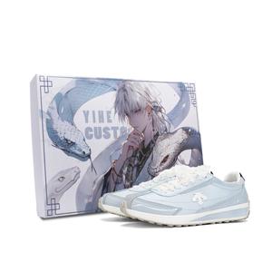 DESCENTE Кроссовки casual низкие cron racer cerulean амортизирующие, износостойкие женские синие белые