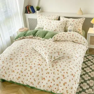 AVIVI Комплект постельного белья 2.0, 4 предмета, простыня, пододеяльник 220x240 см, цвет Aiwei Monai Garden