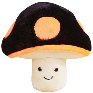 Плюшевая игрушка гриб, высота 22см, длина 22см Mise, черный
