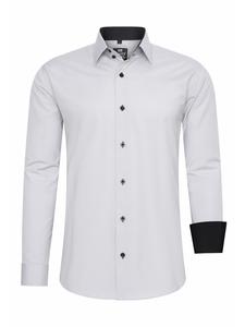 Рубашка делового кроя из высококачественного хлопка-стрейч светло-серого цвета Rusty Neal