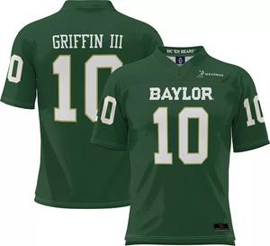 Зеленая полностью сублимированная футбольная майка Prosphere Youth Baylor Bears #10 Robert Griffin III