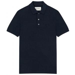 Рубашка-Поло морского цвета tonal eagle Lyle & Scott, синий