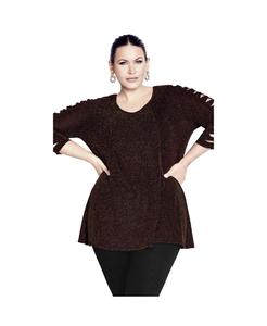 Женская туника с эффектными рукавами AVENUE, Bronze