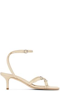 Сандалии на каблуке-рюмочке из кожи Off-White Libby Aeyde