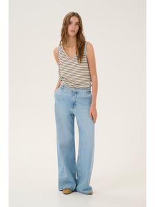 My Essential Wardrobe Трикотажная футболка LisaMW свободного кроя в коричневую полоску