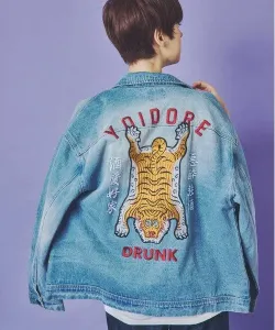 Джинсовая куртка YOIDORE/Drunken Tibetan (мужская) Select Brands, цвет Light Indigo