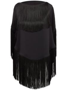 MM6 Maison Margiela топ с бахромой, черный